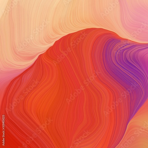 square graphic illustration with moderate red, coffee and burly wood colors. abstract fractal swirl waves. can be used as wallpaper, background graphic or texture