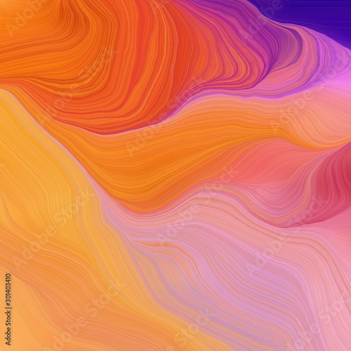 quadratic graphic illustration with coral, pastel magenta and pale violet red colors. abstract fractal swirl motion waves. can be used as wallpaper, background graphic or texture