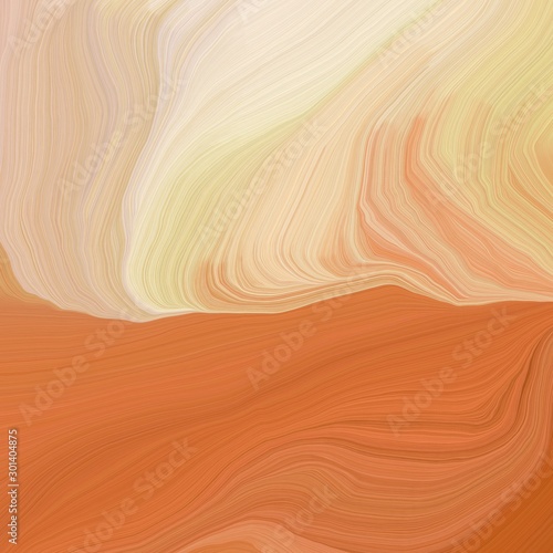 quadratic graphic illustration with wheat, burly wood and coffee colors. abstract colorful swirl motion. can be used as wallpaper, background graphic or texture