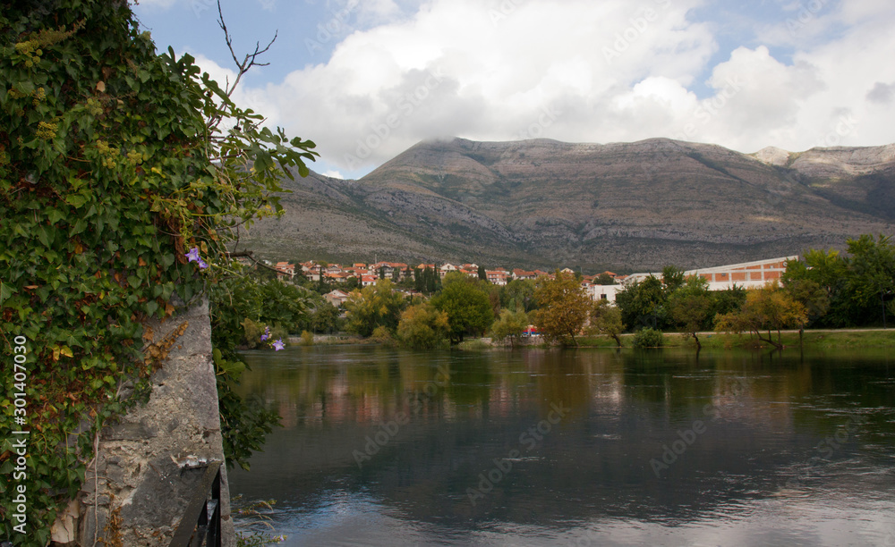 Beautiful river in Trebinje. Bosnia-Herzegovina.