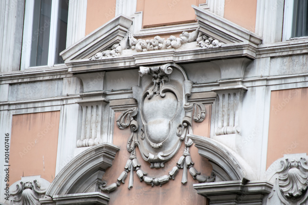 detail of facade of building