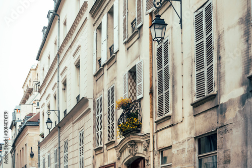 beautiful Street view of Buildings, Paris city, France © ilolab