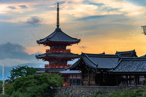 Tramonto sul Tempio di Kiyomizu-dera