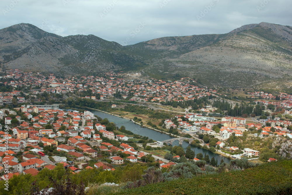 Top view of the city of Trebinje. Bosnia-Herzegovina.
