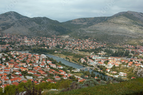 Top view of the city of Trebinje. Bosnia-Herzegovina.