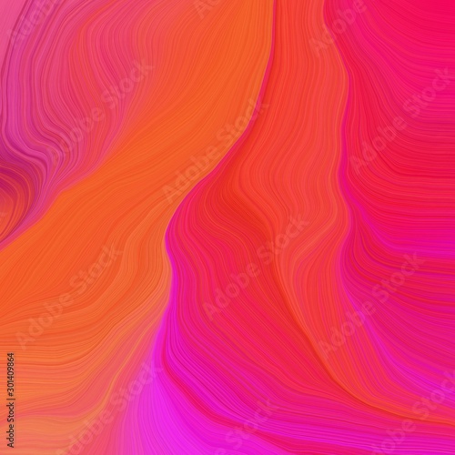 quadratic graphic illustration with crimson, tomato and deep pink colors. abstract fractal swirl motion waves. can be used as wallpaper, background graphic or texture