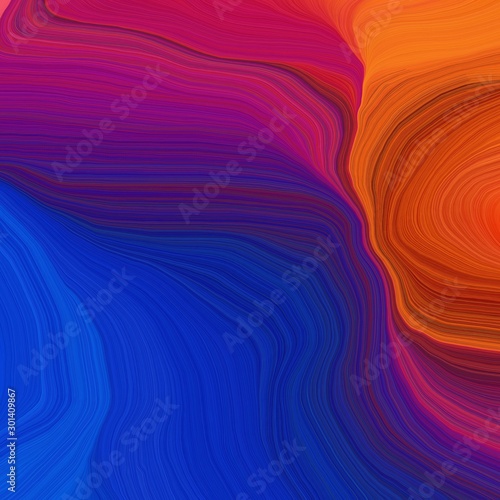 quadratic graphic illustration with midnight blue, firebrick and purple colors. abstract colorful waves motion. can be used as wallpaper, background graphic or texture
