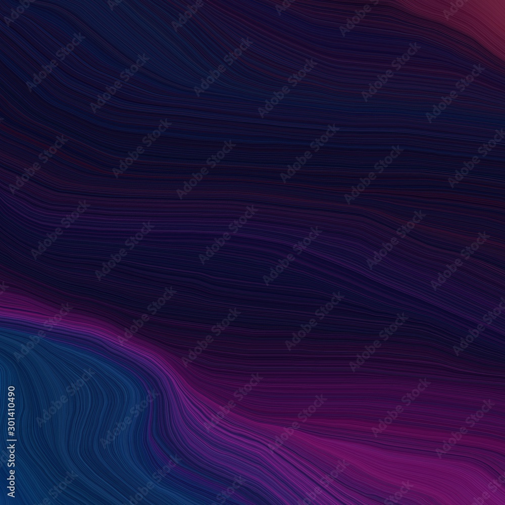 Fototapeta premium quadratic graphic illustration with very dark blue, very dark magenta and midnight blue colors. abstract fractal swirl waves. can be used as wallpaper, background graphic or texture