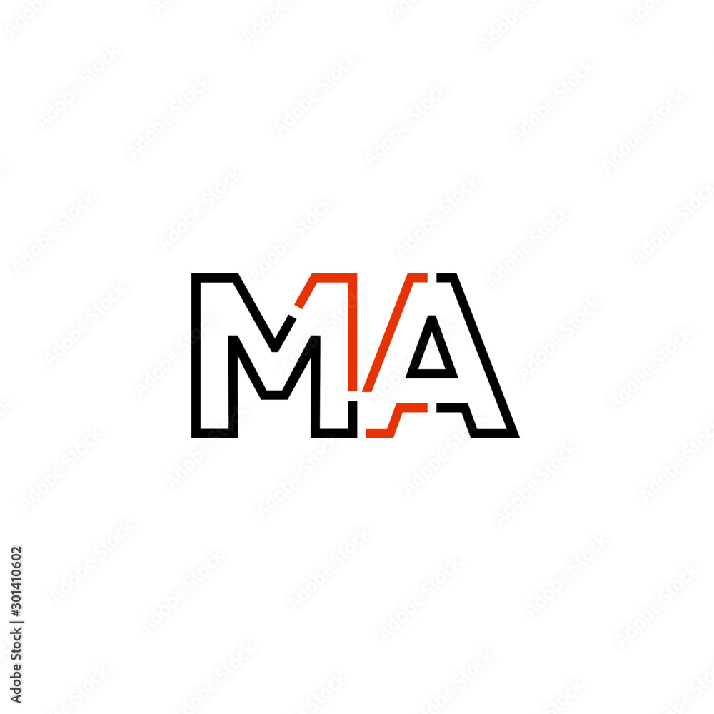 Letter MA logo icon design template elements Letter MA logo icon design template elements