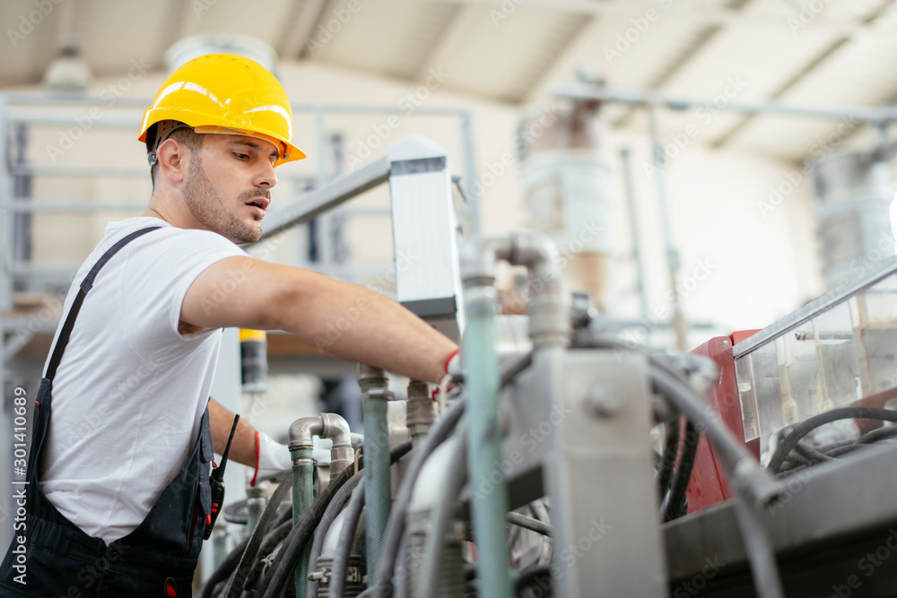 Portrait of worker in factory