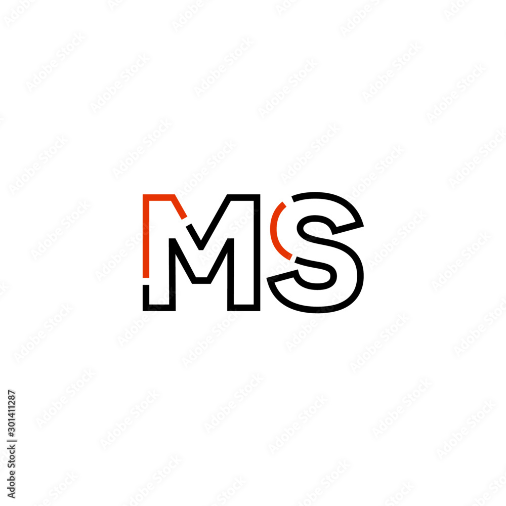 Letter MS logo icon design template elements Letter MS logo icon design template elements