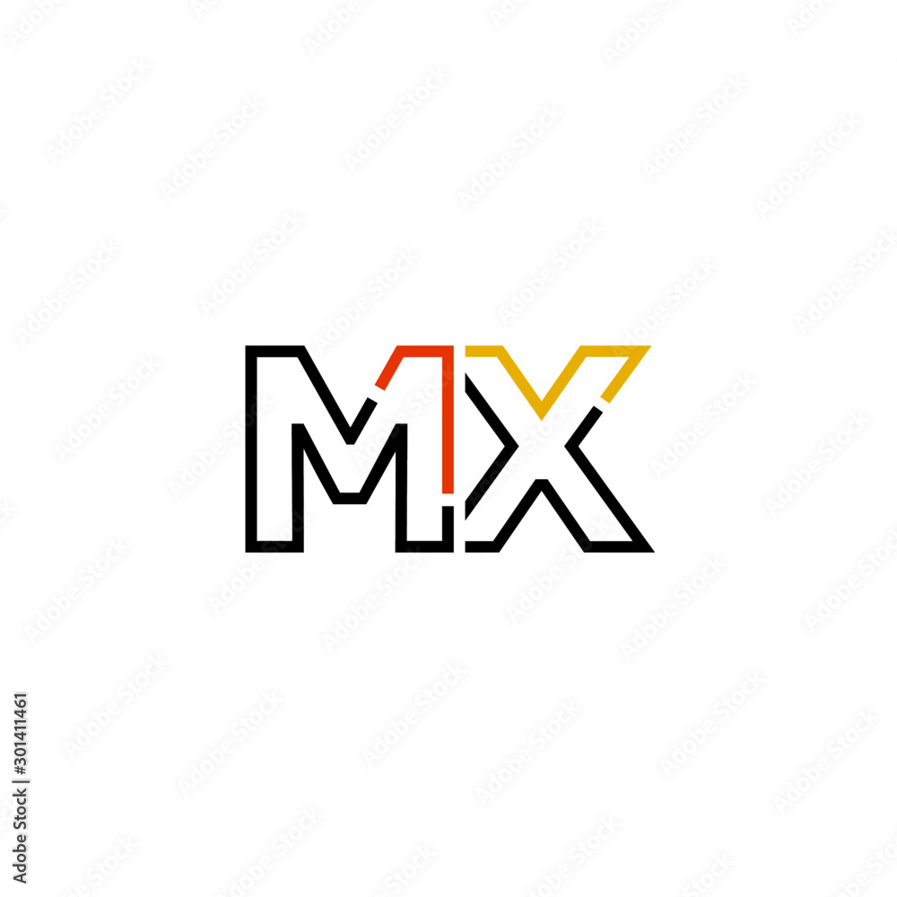 Letter MX logo icon design template elements Letter MX logo icon design template elements