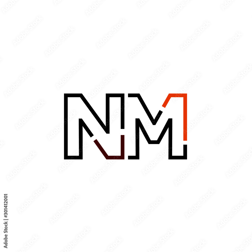Letter NM logo icon design template elements Letter NM logo icon design template elements