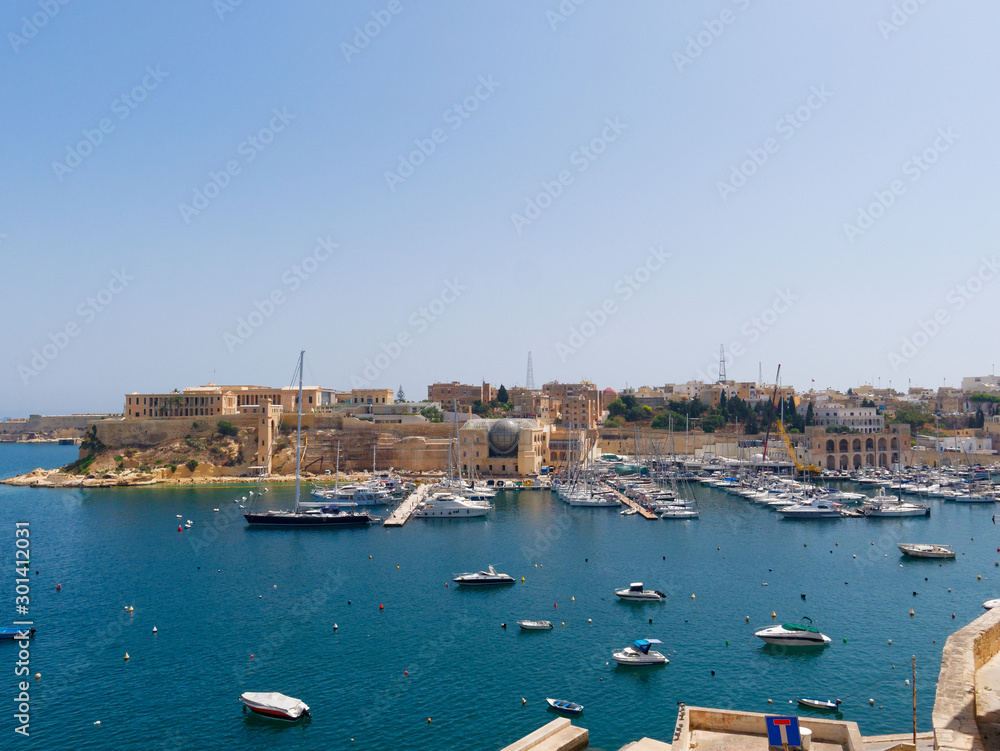 View of Kalkara and the sea. Malta