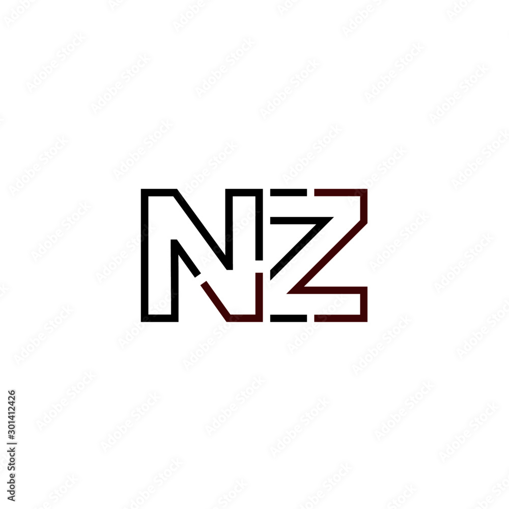 Letter NZ logo icon design template elements Letter NZ logo icon design template elements