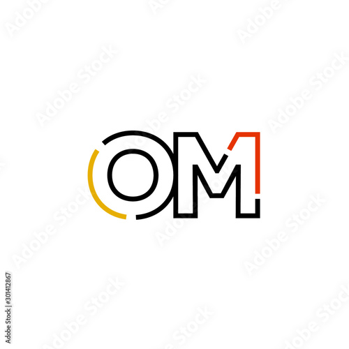 Letter OM logo icon design template elements