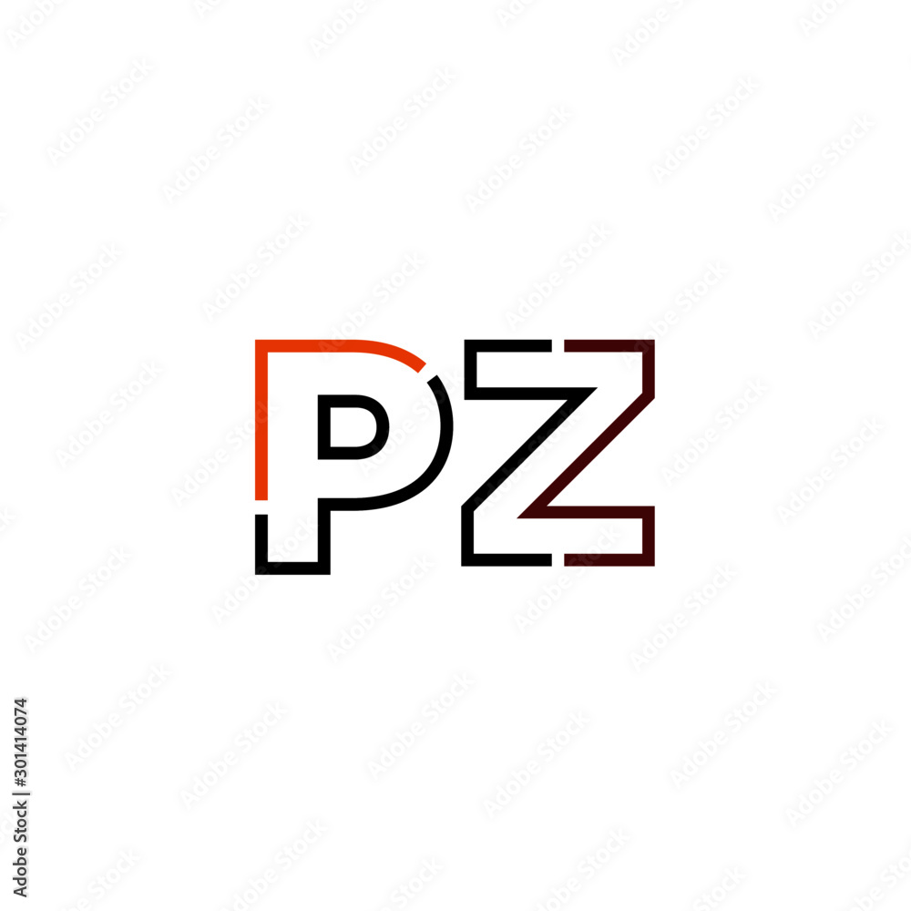 Letter PZ logo icon design template elements Letter PZ logo icon design template elements