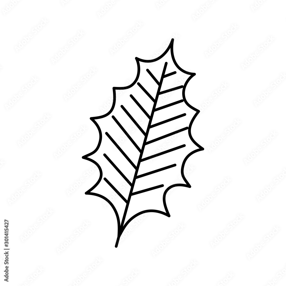 Fototapeta premium leaf nature ecology line style vector illustration design