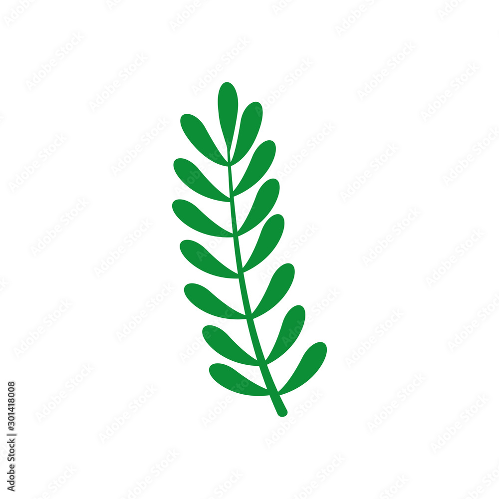 branch with leafs nature ecology isolated icon vector illustration design branch with leafs nature ecology isolated icon vector illustration design