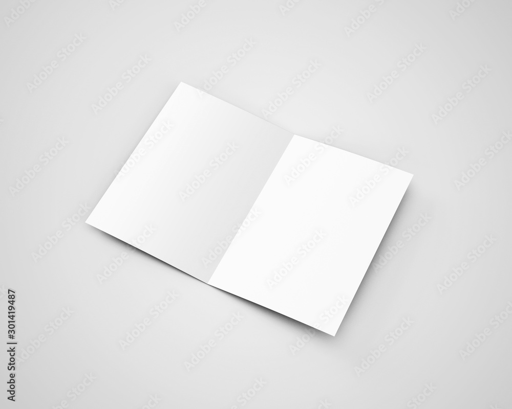 A4 A5 Bifold Brochure White Blank Mockup A4 A5 Bifold Brochure White Blank Mockup