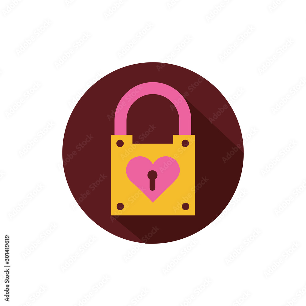 Isolated love padlock vector design Isolated love padlock vector design