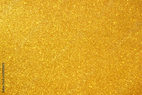 Abstract gold glitter sparkle bokeh light background