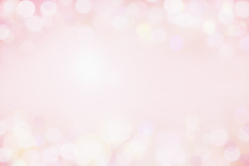Beautiful pink bokeh background perfect for Valentines Day or Wedding Invitations. Free space for text. 