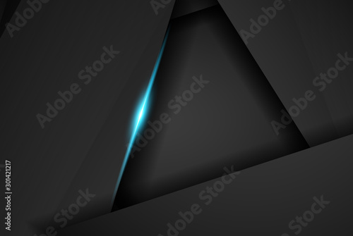 abstract metallic black blue frame sport design concept innovation background