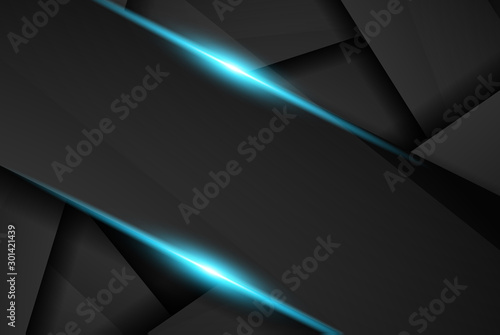 abstract metallic black blue frame sport design concept innovation background