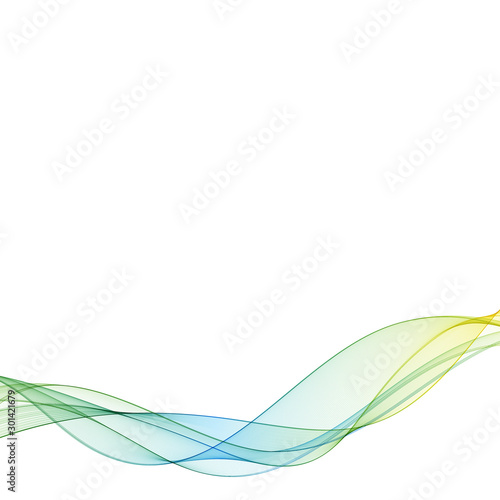 Colored wave. The movement of a colored wave on a white background. eps 10