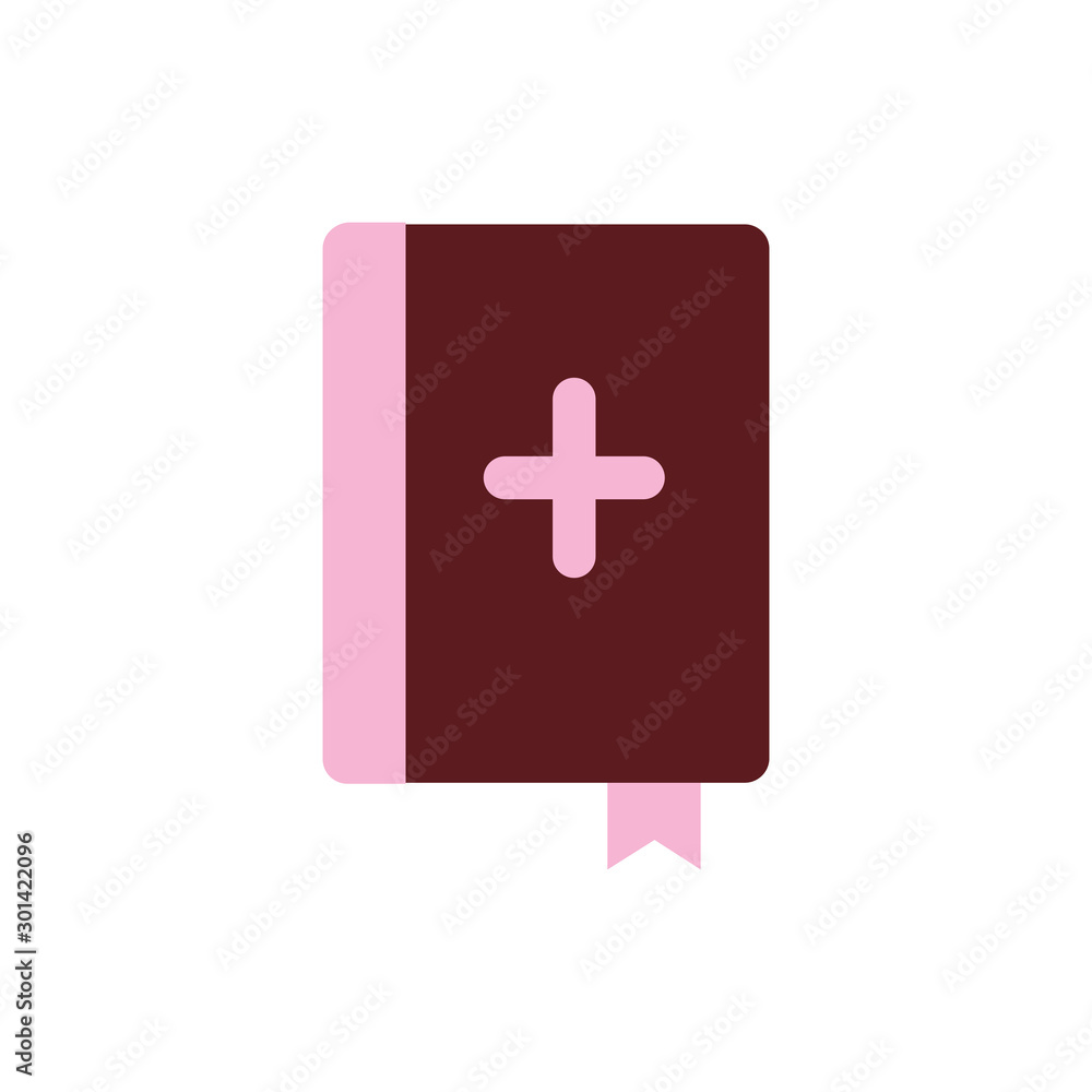 Isolated bible with cross vector design Isolated bible with cross vector design