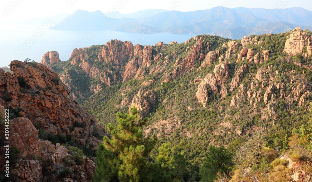 landscape of mountain of Corsica Island