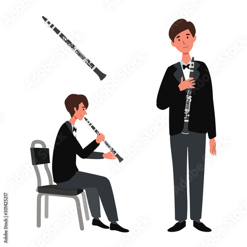 Musician illustration series. Entertainment, perform.