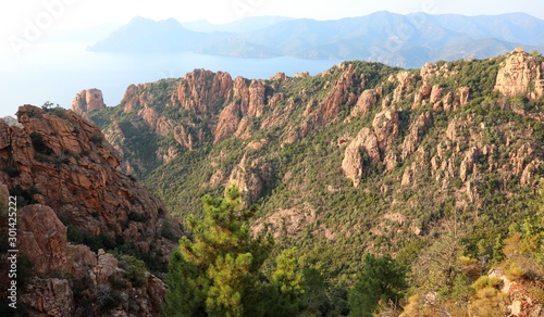 landscape of mountain of Corsica Island