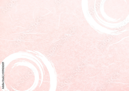 桜色和紙テクスチャ背景素材と筆で描いた丸 Stock Illustration Adobe Stock