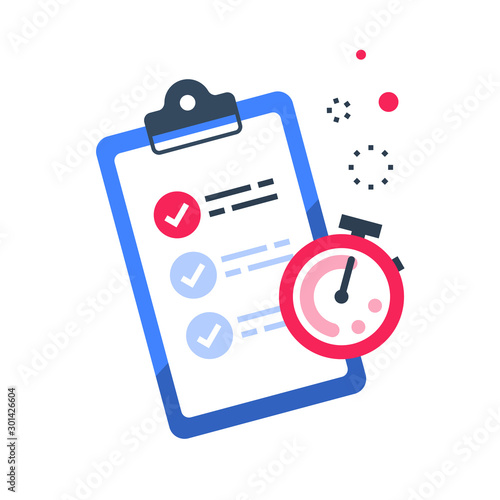 Fast services, check list and stopwatch, quick questionnaire, short survey