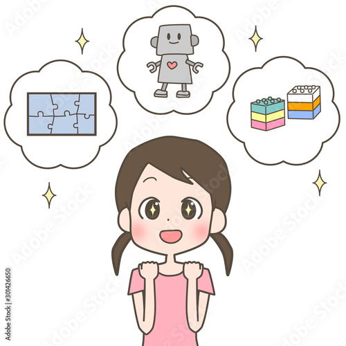 おもちゃを欲しがる女の子