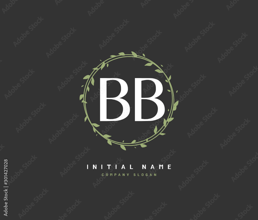 B BB Beauty vector initial logo, handwriting logo of initial signature, wedding, fashion, jewerly, boutique, floral and botanical with creative template for any company or business. B BB Beauty vector initial logo, handwriting logo of initial signature, wedding, fashion, jewerly, boutique, floral and botanical with creative template for any company or business.