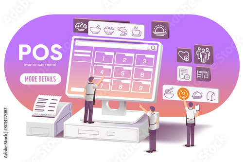Restaurant management with P.O.S technology(Point of Sale System). photo