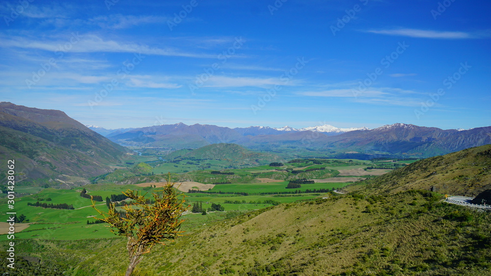 Landscape in the Suthern osland of New Zealand in the area  of around Arrow junction