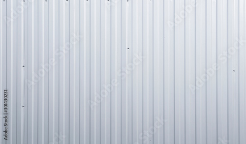 White Corrugated metal sheet texture surface of the wall. Galvanize steel background.