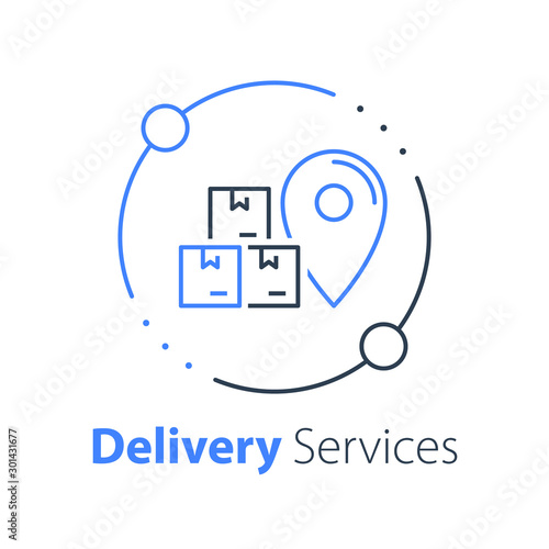 Order delivery, receive postal parcel, pick up point, collect purchase, give away office
