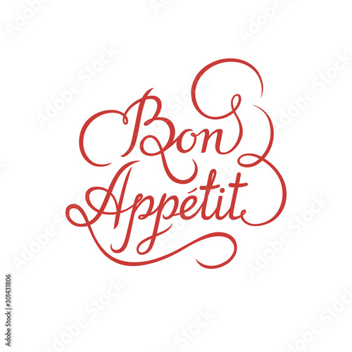 Calligraphic design elements "Bon appetit".