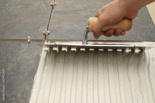 Tile installation process