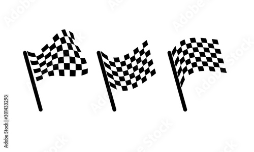 Race flag logo icon, modern simple design illustration vector template