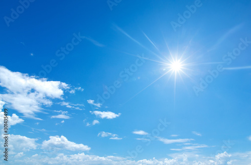  sky background with clouds. clouds and sun