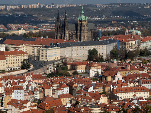 Prager Burg, Pražský hrad, mit Sankt-Veits-Dom (Chrám sv. Vita) und Hradschin, Hradčany,