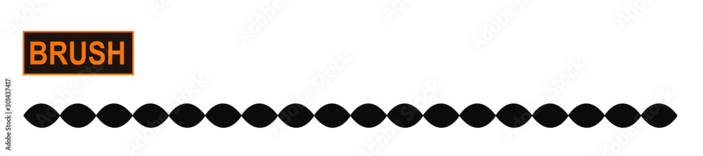 Decorative circle illustrator brush for fashion and digital illustration. Embroidery stitch. Colorable and customizable brush.	