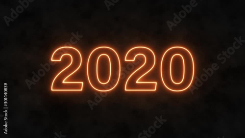 neon sign 2020 orange