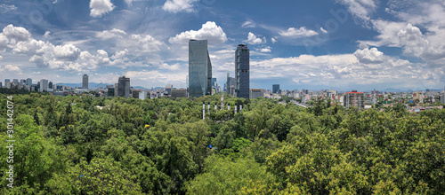 Mexico City skyline park photo